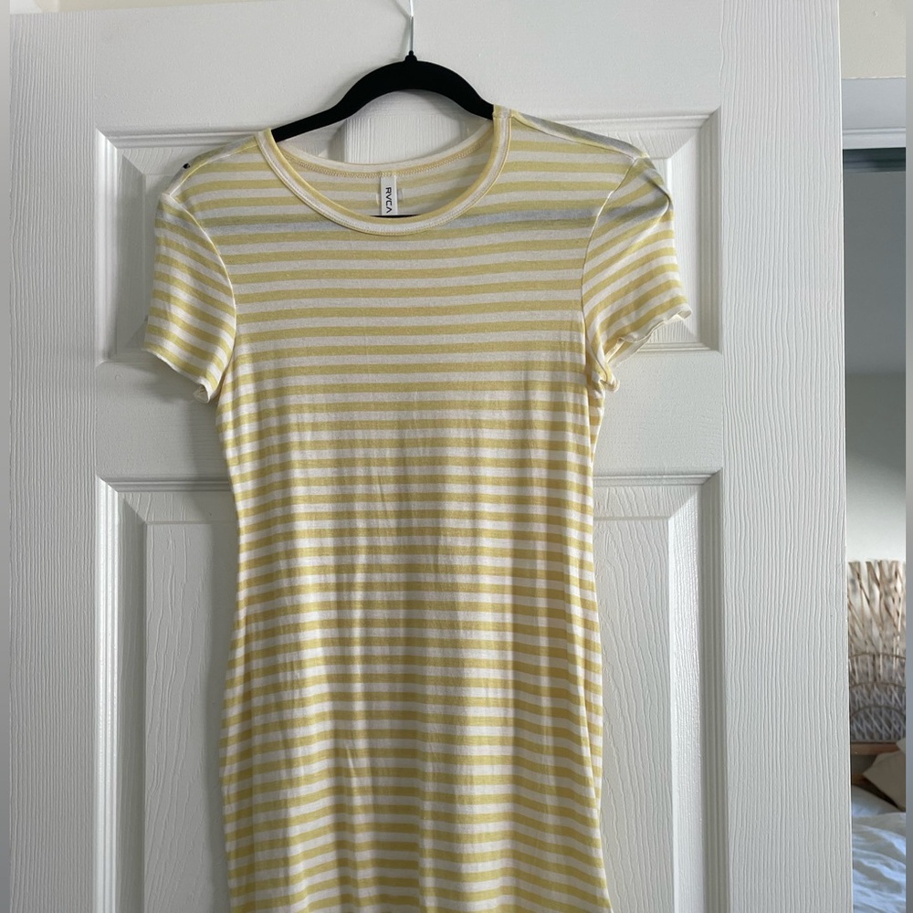 Rvca yellow striped dress